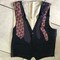 Upcycled repurposed navy mens vest and ties fashion vest daddy’s closet product 1